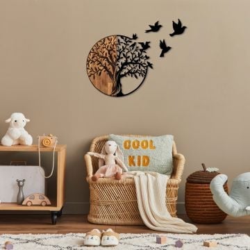 Wallity: Decoratief houten wandaccessoire | Zwart walnoot