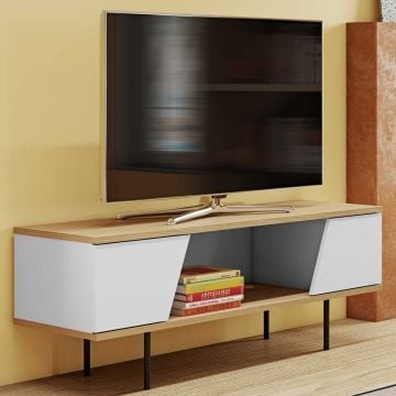 Tv-meubel Pixie 140cm - eik/wit