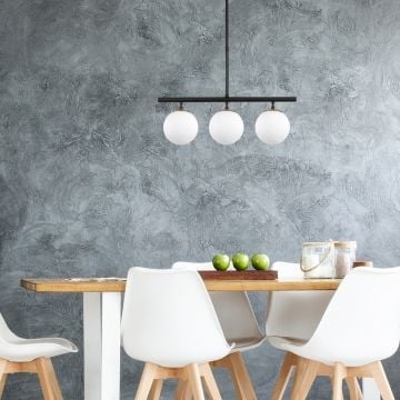 Fulgor kroonluchter | Zwart Antiek Wit | Metalen Behuizing