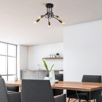 Fulgor kroonluchter | metalen behuizing | zwart antiek