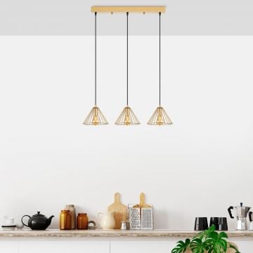 Fulgor kroonluchter | metalen behuizing | verstelbaar | glanzend goud