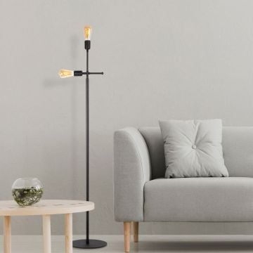 Fulgor vloerlamp | metalen frame | metalen kap | 30x30x160 cm
