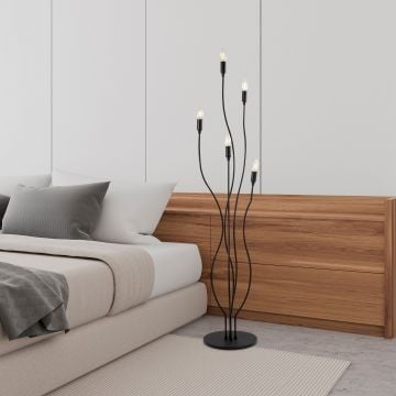 Fulgor vloerlamp | metalen kap | 35x35x155 cm