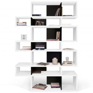 Boekenkast Lisbon 3 - wit/zwart