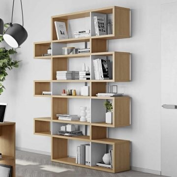 Boekenkast Lisbon 3 - eik/wit