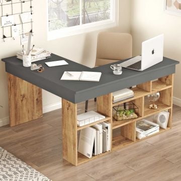 Sally Bureau 18mm MELAMINE Coat Atlantic Pine Zwart