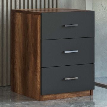 Locelso Lade | 18mm Dik | 44cm Breedte | Noten Antraciet