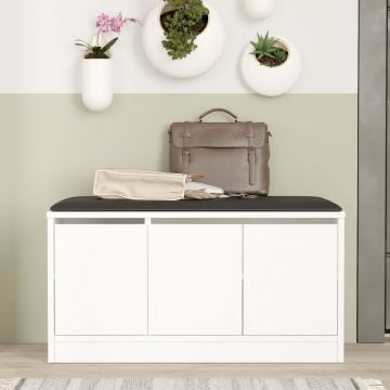 Witte Schoenenkast | 18mm Melamine Gecoat | 100% PU Leer | Ruimtebesparende Organisatie
