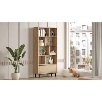 Stijlvolle Walnoot Eiken Boekenplank van Woody Fashion.