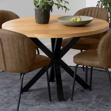 Eettafel Hennie Ø120x76,4cm - wilde eik