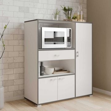 Microgolfkast Zira-mat wit