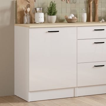 Keukenkast Bianco - 60x60x90cm - 1 deur - hoogglans wit