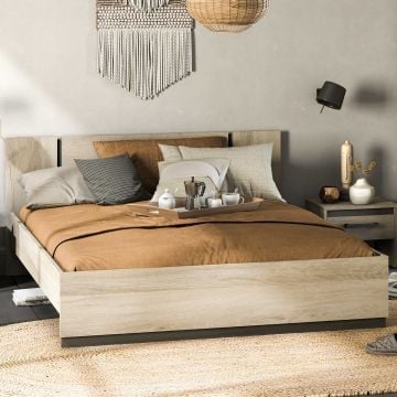 Bed Waylon 160 x 200 cm-Kronberg eik/Waterford eik
