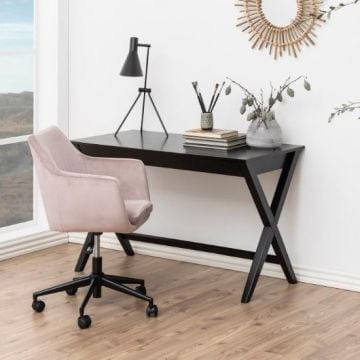 Bureau Wami 120cm, 1 lade - zwart