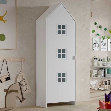 Kledingkast Casami Bruges - 58x37x172 cm - Wit 
