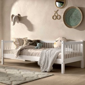 Kajuitbed Forrest 90x200 cm - massief beukenhout - wit