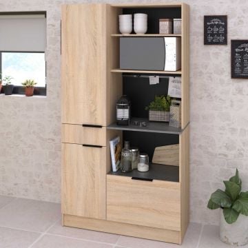 Buffetkast Fumay met 2 deuren & 2 lades - eikdecor/betonlook