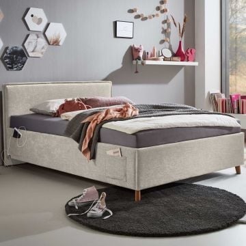 Eenpersoonsbed Ollie | 120 x 200 cm | Beigekleurig design