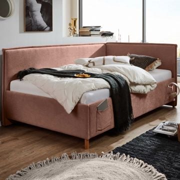 Twijfelaar Ollie | Met rugleuning | 140 x 200 cm | Rozekleurig design