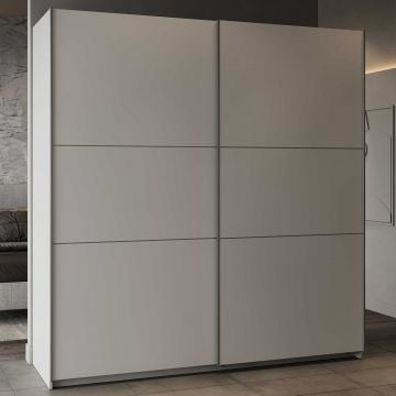 Garderobekast Spectre 195cm met schuifdeuren - mat wit