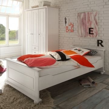 Eenpersoonsbed Laurel 90x200 - wit