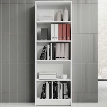 Open boekenkast Lilly | 60 x 28 x 172 cm | Wit