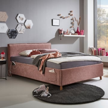 Kofferbed Ollie | 140 x 200 cm | Roze design