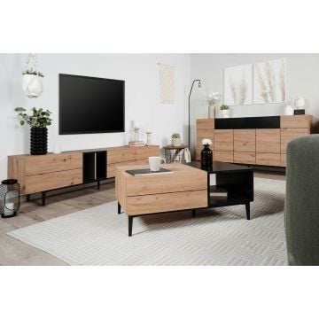 Woonkamer Ted-artisan eik/zwart