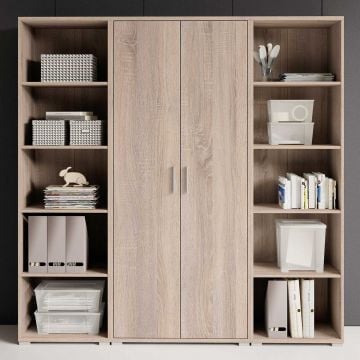 Hoge boekenkastcombinatie Olaph - eik