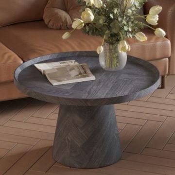 Salontafel Romano | Ø80 x 47 cm | Donkergrijs