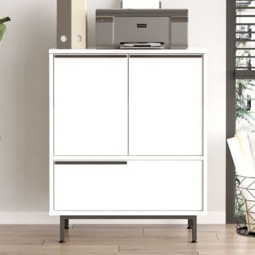 Bijzetkast Woody Fashion | 75 x 36 x 90 cm | Wit