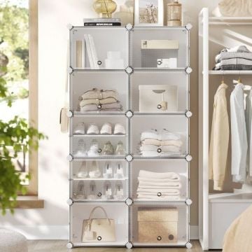 Schoenenrek Mads | 165 x 32 x 125 cm | Wit