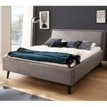 Tweepersoonsbed Estee 180x200cm - grijs/zwart