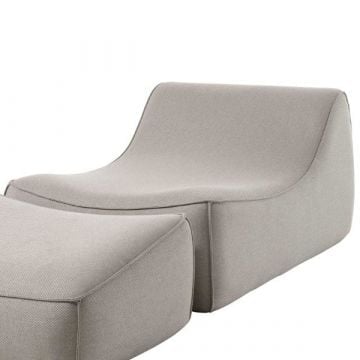 Loungezetel tuin Benito | 92 x 125 x 66 cm | Lichtgrijs