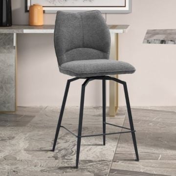 Draaibare barstoel Lara | 48 x 56 x 103 cm | Grijs design
