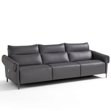 Driezitzetel Odeon | 101 x 263 x 90 cm | Elektrisch verstelbaar | Antraciet