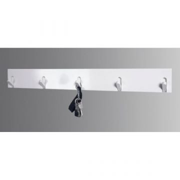 Kapstok met massief houten haken | High Gloss White
