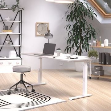 Bureautafel Hermoso | 160 x 80 x 91 cm | Grijs-witdesign