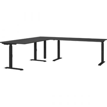 Hoekbureau Hermoso | 260 x 220 x 71 cm | Zwart