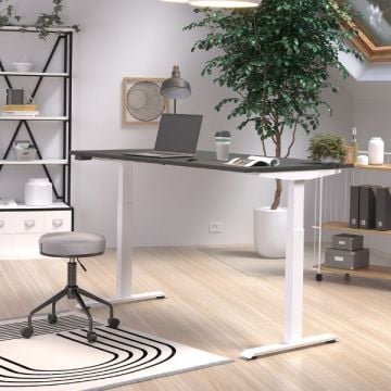 Zit-stabureau Hermoso | 160 x 80 x 120 cm | Elektrisch verstelbaar | Zwart-witdesign