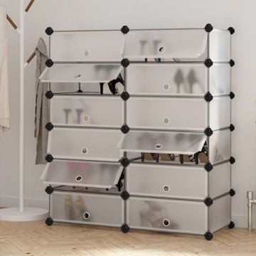 Schoenenrek Mads | 83 x 31 x 105 cm | Wit