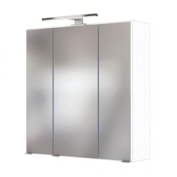 Spiegelkast Alphonse | Met verlichting | 20 x 60 x 64 cm | Helderwit