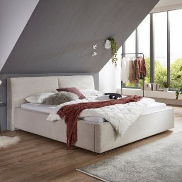 Tweepersoonsbed Mitoma | 160 x 200 cm | Beigekleurig design