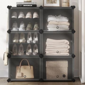 Schoenenrek Mads | 124 x 32 x 94 cm | Zwart