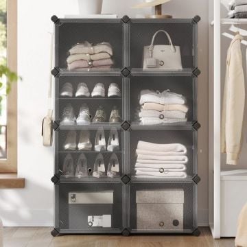Schoenenrek Mads | 124 x 32 x 94 cm | Zwart