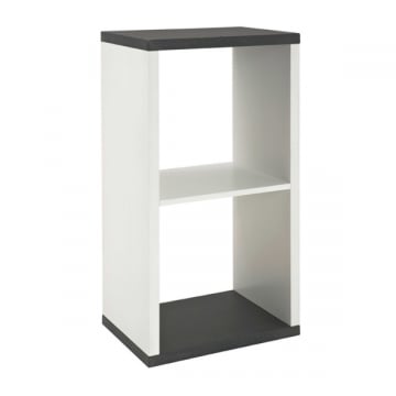Wandrek Stefan 43cm, 2 vakken - wit/antraciet