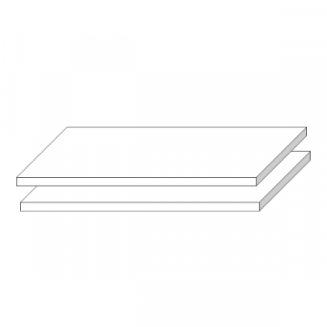 Set van 2 legplanken Salamanca - wit (kast 170cm)