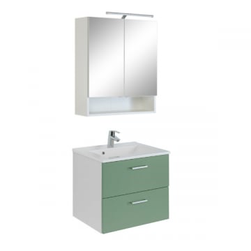 2-delige Badkamercombinatie Ricca 2 - wit/groen