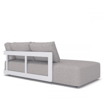 Ligbank tuin Raphael | 100 x 208 x 58 cm | Lichtgrijs