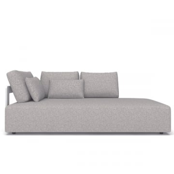 Ligbank tuin Raphael | 100 x 208 x 58 cm | Lichtgrijs
